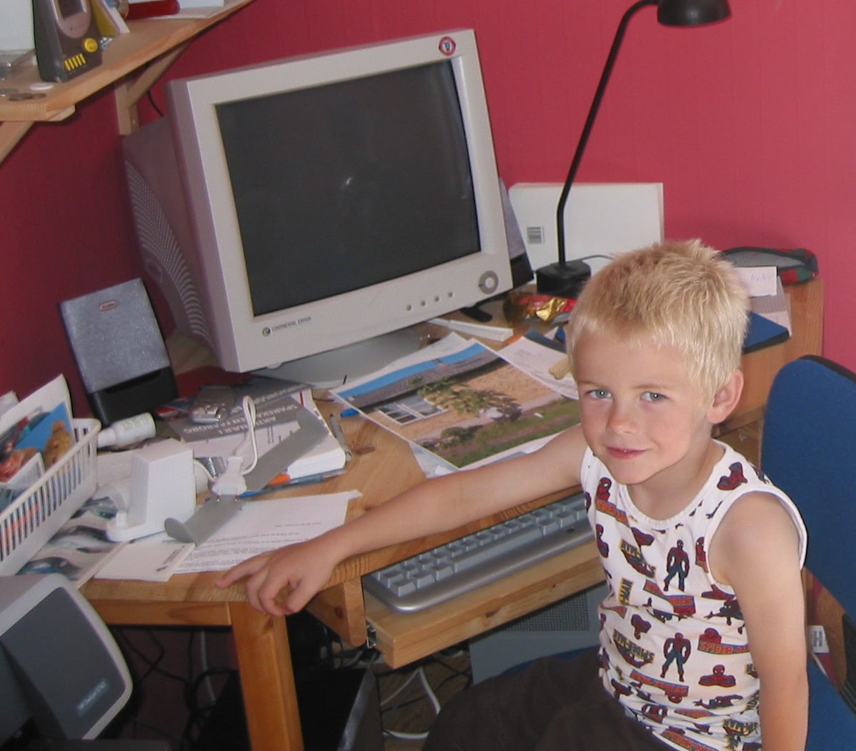Me at the computer, 2005
