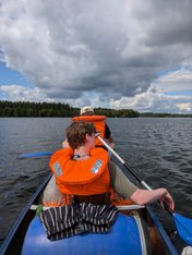 Boys canoeing