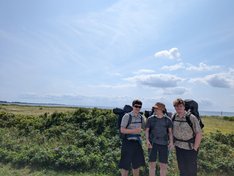 Boys walking together